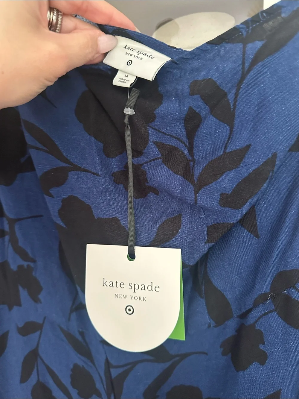 NWT Kate Spade New York x Target Women’s Classic Rose Jumpsuit in navy/black - Picture 4 of 7